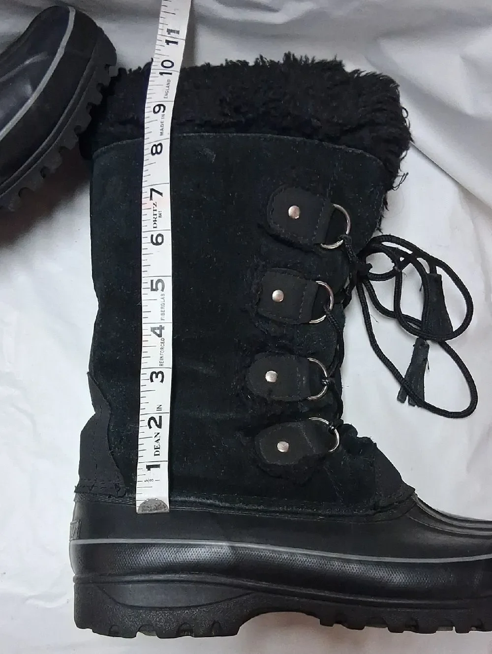 Khombu Black Faux Fur Winter Boots - Women's Cold-Weather Boot Sz 8